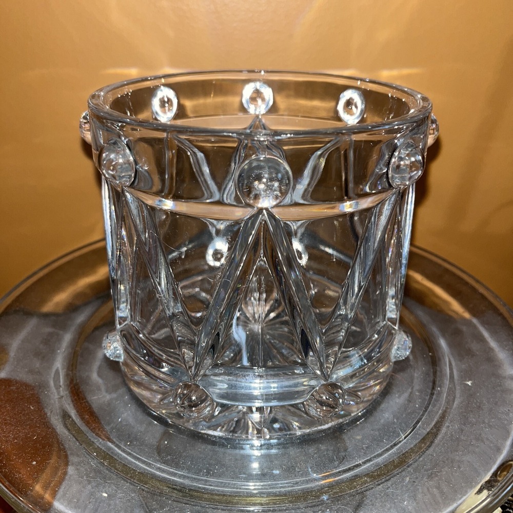24 % Leaded Glass Crystal Bowl CHRISTMAS DRUM 5.5" Diameter & 5" Tall Planter